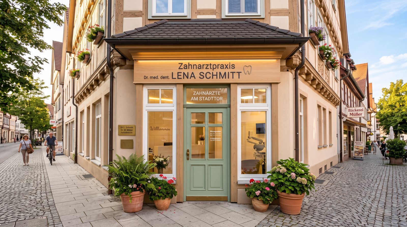 Außenansicht der Praxis am Stadtgarten
